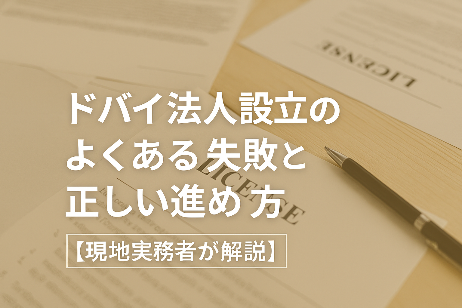 ドバイ法人設立の注意点と成功のためのポイントを示すイメージバナー